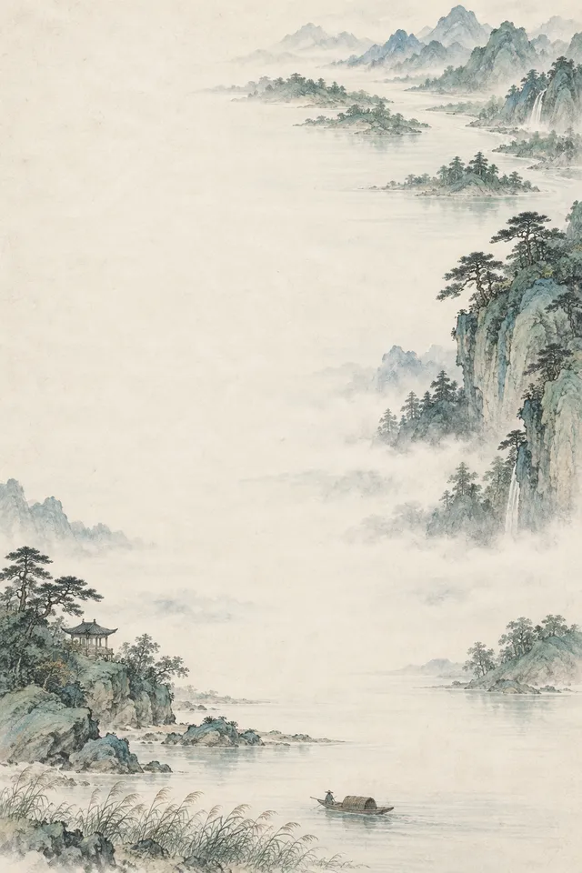 山间静水